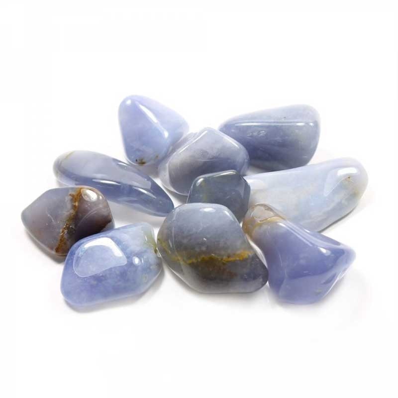 Blue Chalcedony Stone Tumbled Crystals and Stones