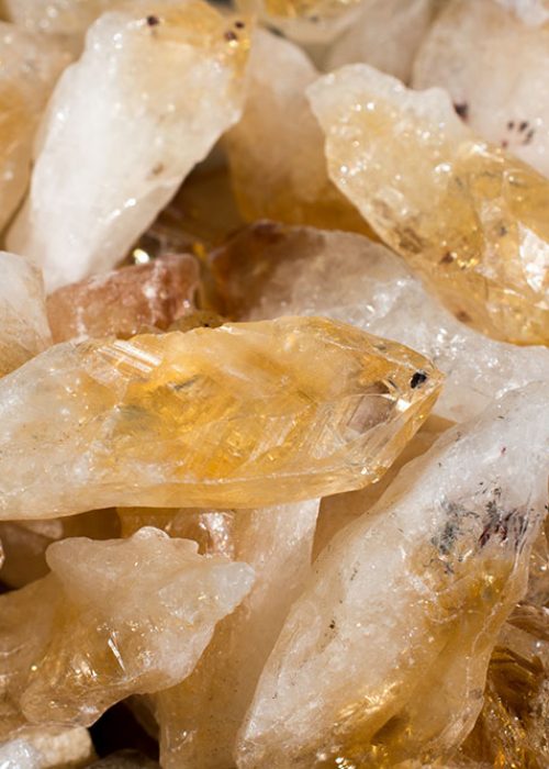 citrine semigem stone as geological mineral rock geode crystals